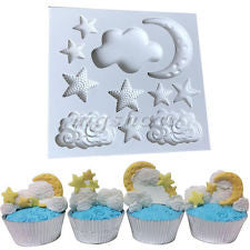 Silicone Mould Cloud Stars and Moon