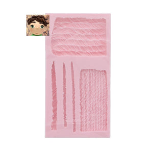 Figurine Hair silicone mould, size of mould 11.5x6cm