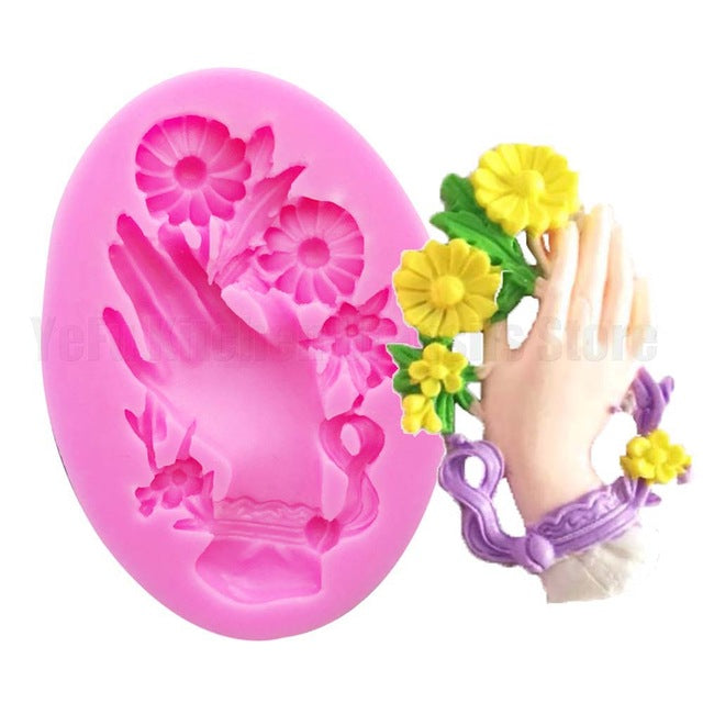 Silicone Mould Flower Hand