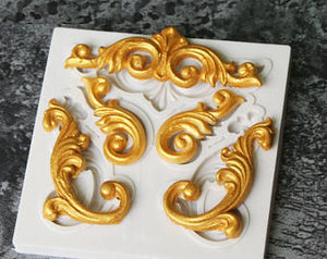 Silicone Mould Vintage Scroll Border