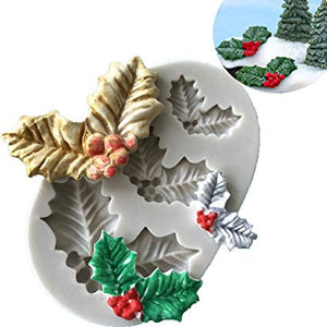 Silicone Mould Christmas Holy Leaf Leaves