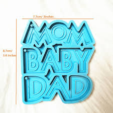 Silicone Mould Resin MOM BABY DAD