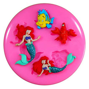 Little Mermaid silicone mould, Mermaid: 4x2.6cm