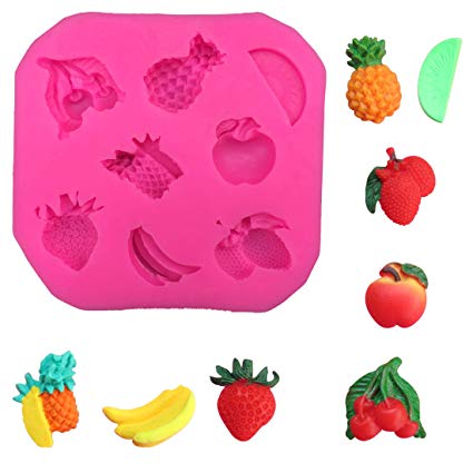 Fruits silicone mould, Strawberry: 1.8x2.1cm