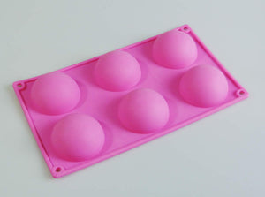 Extra Large Silicone mould tray sphere 6 cup, mousse pudding