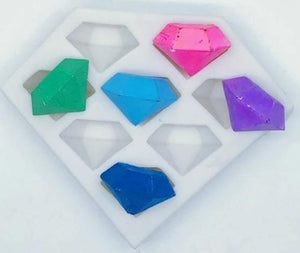 Silicone fondant Gem stones diamond mould, 2.7x1.7cm