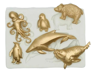 Sea Animals silicone mould, Octopus: 5.5x3cm