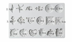 Small Brooch Embellishments Silicone mould