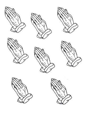 A60 Hard Plastic Chocolate Mould Praying Hands 5x3.5cm