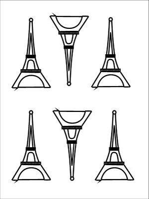 AA102 Hard Plastic Chocolate Mould Eifel Tower 8x4.5cm