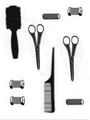 AA121  Hard Plastic Chocolate Mould Needlework Hairdresser Scissors 9x4cm