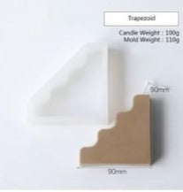 Candle soap mould shape F size of product 9x9cm Trapezoid