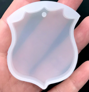 Emblem Badge Resin Mould, 5.2x4.2cm