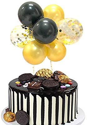 Cake balloon black and gold