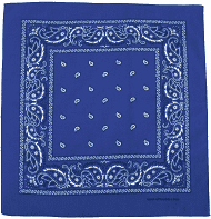 Blue headband /  party bandana 54x54cm