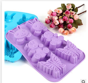 Silicone Mould Soap Butterfly Teddy Bunny