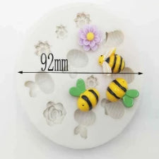 Silicone Mould Bee and Flowers