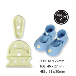 Shape Pop It Mould Plastic Small Baby Bootee Set