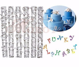 Funky Curly Alphabet & Numbers fondant ruler cutter embosser Tappits