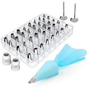 32 small Nozzles in a container with piping bag