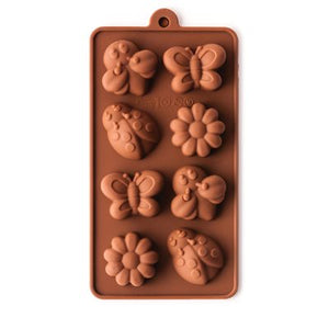 Nr96, Silicone mould chocolate truffle, Ladybug and butterfly