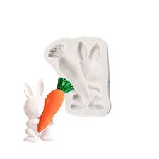 Silicone Mould Bunny with Carrot Easter