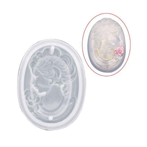 Resin Cameo soft silicone mould for  size of mould 8.5x6.5cm