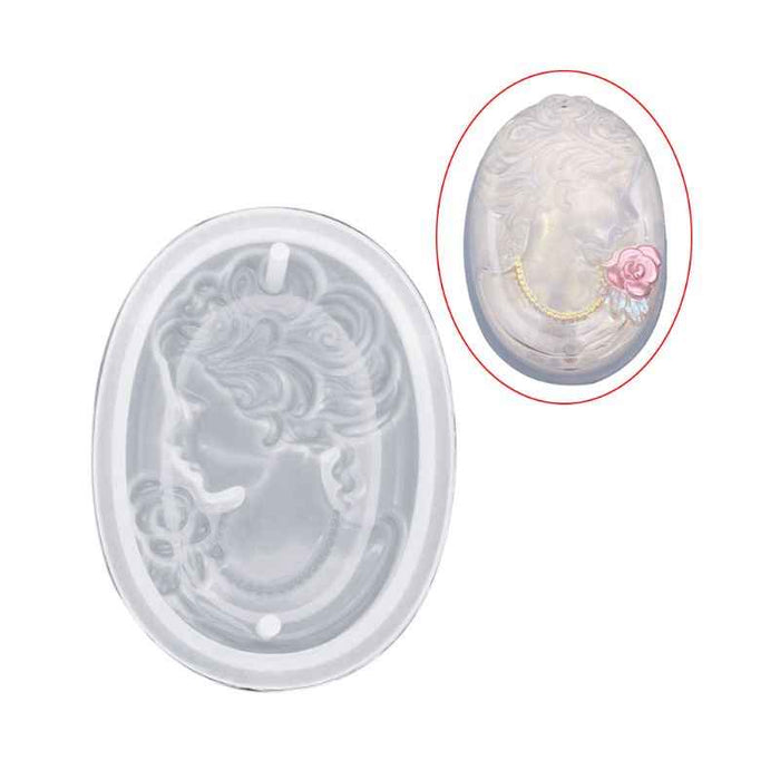 Resin Cameo soft silicone mould for  size of mould 8.5x6.5cm