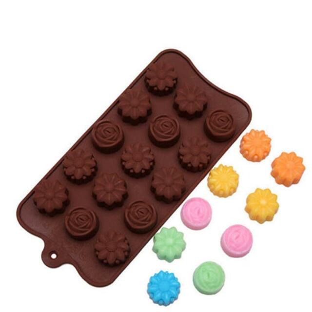 Nr58, Silicone mould chocolate truffle, Flowers
