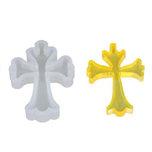 Small Cross soft silicone mould for resin jewelry, 4.8x3.2cm