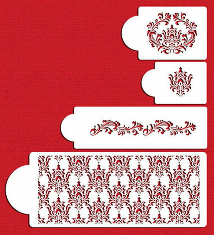 Cake Decorating Stencil Set Damask