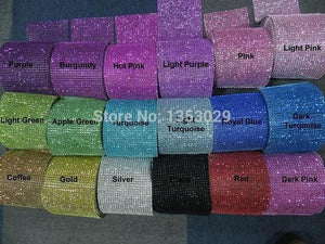 Diamante roll for decor or cake decorating Hot pink/dark pink