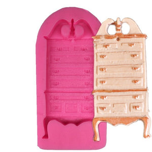 Chest of draws silicone mould, 8x3.5cm