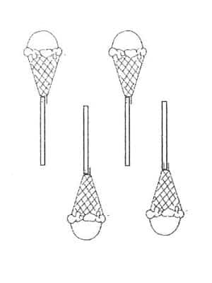 F3 Hard Plastic Chocolate Mould Ice cream Lollipop 7.5x3.5cm