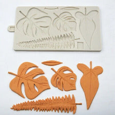 Silicone Mould Exotic Tropical Forest Fern Leaves