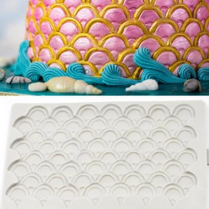 Fish Scale silicone onlay mat, 15x9.5cm, H