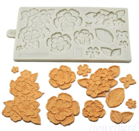 Brush Embroidery Flower silicone mould