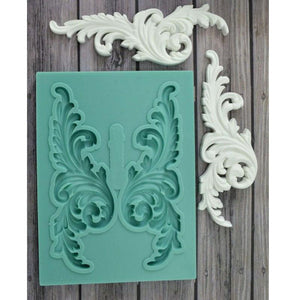 Vintage Flower border frame silicone mould