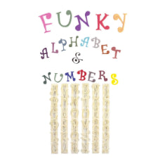 Funky Curly Alphabet & Numbers fondant ruler cutter embosser Tappits