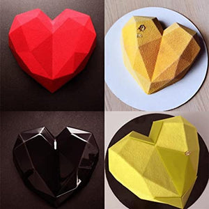 Large geode Geometric Heart Silicone mould, mousse pudding