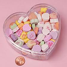 Empty Heart Plastic Sweet Container