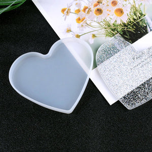 Large Heart Coaster soft silicone mould