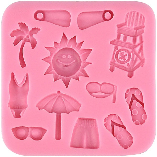 Holiday Travel silicone mould, for fondant, size of mould 8.5x8.5cm