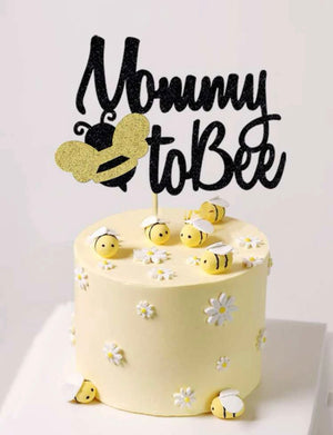 Mom to Bee Cardboard Cake Topper