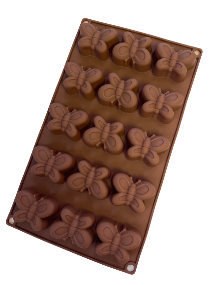 Butterfly chocolate silicone mould, size of butterfly 5x3cm