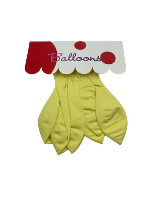 Party Balloons Yellow 6pcs