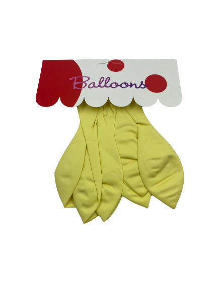Party Balloons Yellow 6pcs