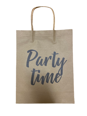 Large Brown Paper Gift Bag 24x31cm Party Time