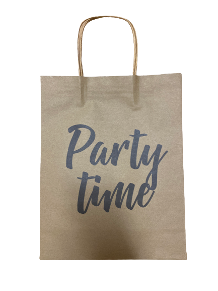 Large Brown Paper Gift Bag 24x31cm Party Time