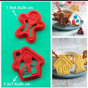 Christmas House and Ginger bread man Cookie Cutter